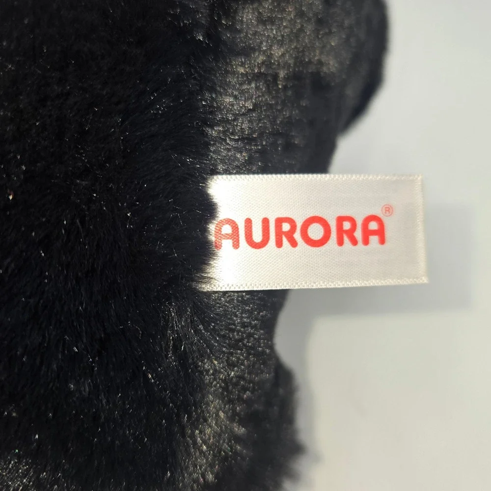 Aurora World Skunk‎ Plush Stuffed Animal Black White Round Spudster Toy